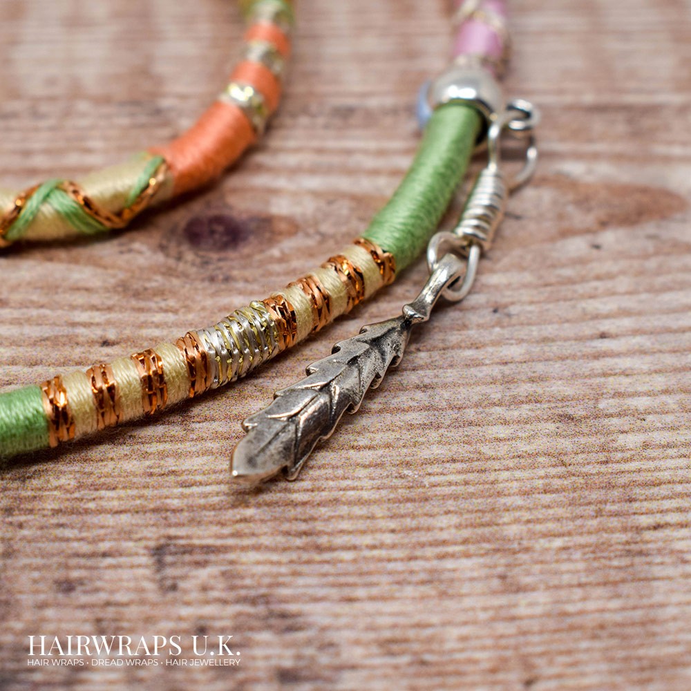 Hippie Hair Wrap Extension Pastel Forest Hairwraps U.K.